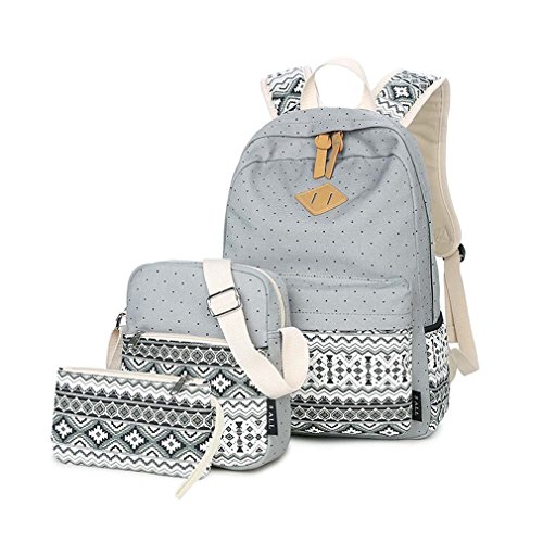 Preisvergleich Produktbild Yinew 3 Stk Schulter Rucksack Segeltuchschulterbeutel Spielraumrucksack Nationaler Wind Beiläufiger Kursteilnehmerbeutel Reisen Rucksack