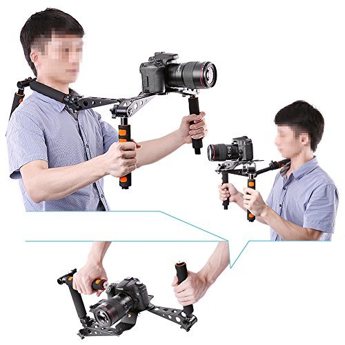Neewer® Aluminiumlegierung Faltbarer DSLR Anlage-Film-Kit Film Making-System-Schulterpolster Stützanlage-Stabilisator für SLR-Digitalkamera und Kamera-Rekorde wie Canon 5D Mark II III 1D 7D 60D 700D 650D 600D 550D Rebel T5i T4i T3i T2i, Nikon D4 D800 D700 D300 D90 D5000 D7000 D7100 D7200, Sony A7 A7R A7S A7II A6000 NEX-5 NEX-7 A65 A55 A33 A580 A560 (Orange)
