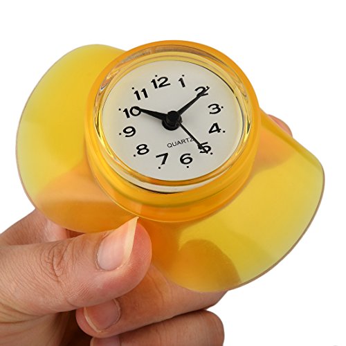 Vicoki Silikon Saugnapf Uhr Wasserdicht Mini Küche Bad Dusche Uhr – Gelb - 6