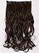 27 inches (68cm) Long Wavy One Piece 5Clips Clip in Hair Extension Extensions 3/4Full Head Women Clip on Hair Hairpieces Dark Brown-C484