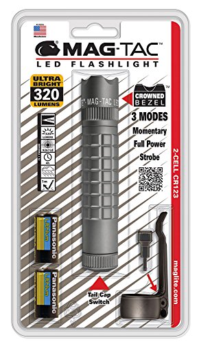Mag-Lite Mag-Tac LED-Taschenlampe im Tactical-Design, Crowned Bezel, 320 Lumen, 13.4 cm mit 3 Modi, grau SG2LRC6 - 6