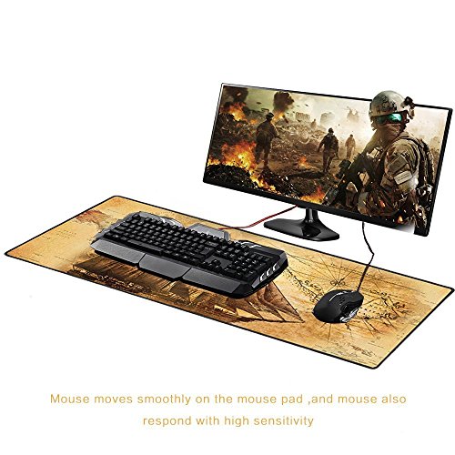 Cmhoo Großes XXL-Mauspad / Maus- & Tastaturunterlage 90×40 Sboat - 3