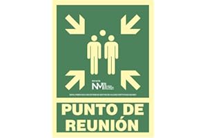 NORMALUZ SEÑAL DE EVACUACIÓN "PUNTO DE REUNION" CLASE B (PVC 0.7MM) 22.4X30CM