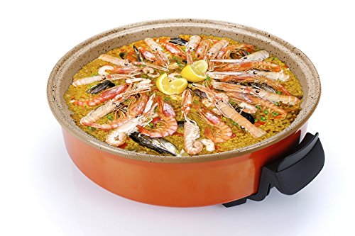 GRILL ELECTRICO DE 40 CM CON RECUBRIMIENTO DE NATURAL STONE,RESISTENTE A LA ABRASION,Y CON TAPA DE VIDRIO TEMPLADO Y SALIDA DE VAPOR