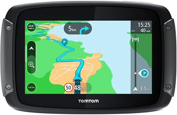 TomTom Motorcycle Sat Nav Rider 500 (4.3 Inch, with Motorcycle Specific Winding and Hilly Roads, Updates via Wi-Fi, TomTom Traffic and Speed Cams, EU Maps) - 1