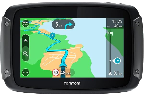 TomTom GPS Moto RIDER 500 - 4, 3 pouces, Cartographie Europe, TomTom Traffic, Alertes des zones de Danger, Appel Mains-Libres