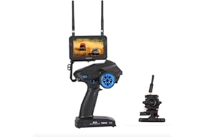 DUMBORC 10,9 cm (4,3 Zoll) FPV Monitor mit Kamera 800 x 480 5,8 G 40 CH Wireless LCD Bildschirm für RC Auto RC Trucks/RC Crawler/Boote/Tank/Quadcopter