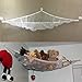 fenrad Deluxe Pet Net Organizer Stuffed Animal Toy Doll Storage Hammock Net and Trim White