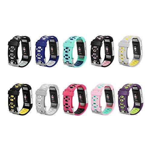 Ersatz Fitbit Charge 2 Armbänd, BeneStellar Silikagel Weiche Silikon Verstellbare Fashion Ersatz Sport Strap Bands für Fitbit Charge2 Smartwatch Fitness Wristband (5.1″-7″) - 6