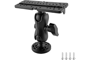 KOVNISE Fish Finder Mount Base 360 Degree Rotating Marine Navigation Fish Detector Bracket Electronic Fish Finder Installation Seat GPS MAP, Universal Boat Fish Finder Electronics Mount
