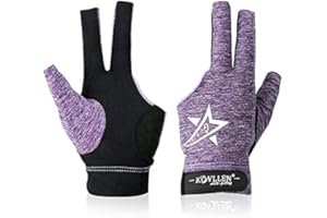 ‎KONLLEN KONLLEN Billiards Gloves Left Hand/Right Hand L/XL Pool Gloves Lycra Material Professional Non-Slip Adjustable Breathable Billiards Match Gloves Snooker Nine-Ball 3 Cushion Carom Pool Accessories