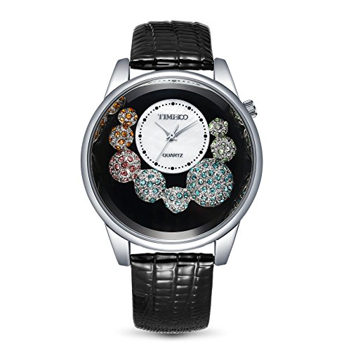 Time100 Damen-Armbanduhr damenuhr Diamant Shell Analog Quarz Leder #W50080L.02A Time100 Damen-Armbanduhr damenuhr Diamant Shell Analog Quarz Leder #W50080L.02A