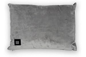 Lifemax Heated Massage Cushion: Soft Portable Vibration Massage Wellness Cushion with Built-in USB Rechargeable Battery, 2 Vibration Levels with Heat, Cordless Warmth for Back & Neck, Travel or Home