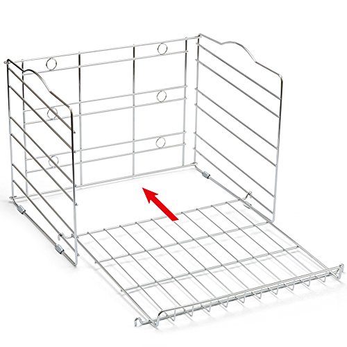 EZOWare-Dosen-Organizer-Regal-fr-Getrnke-Gewrzdosen-mit-3-Entagen-silber