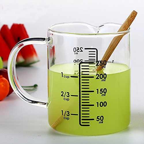 AsentechUK® Transparenter digitaler Glas-Messbecher mit Skala, mikrowellengeeignet – Küchenzubehör - 2