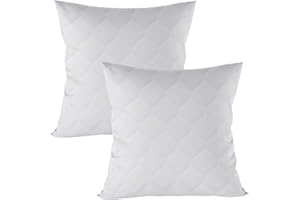 ‎AMAZINGGIRL Amazinggirl Kopfkissen 2er Set 80 x 80 cm Steppkissen Mikrofaser - Kissen Bettkissen Schlafkissen weiß Pillow Füllkissen Oeko-Tex-Zertifikat