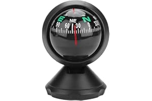 BYARSS Bussola Marina,Bussola di previsione di Notte Marina Militare Militare Regolabile Elettronica Nera per Il Veicolo della Barca