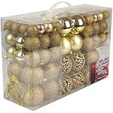 Christmas Gifts – Bolas de Navidad, plástico, plástico, dorado, 100x