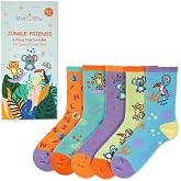 Milk&amp;Moo Jungle Friends &Ccedil;ocuk &Ccedil;orap Seti 5'li, Beden 27-30, Yumuşak ve Dayanıklı Kumaş