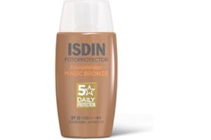 ISDIN Fotoprotector Fusion Water MAGIC SPF 50 Bronze (50 ml) | Crème Solaire Visage Teintée Couleur Naturelle | Ultra-légère, Protection Invisible