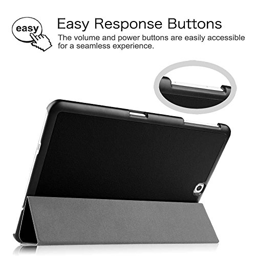 Starter Kit für Samsung Galaxy Tab S2 9.7″ Tablet PC – Hoch Qualität Premium PU Leder Tasche Hülle Stand und Bluetooth Tastatur + Displayschutzfolie + Touchstift (T810 / T815, Schwarz) - 6