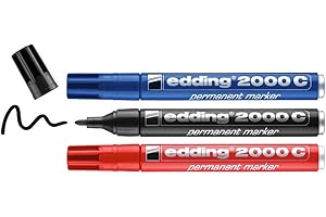 edding 2000C końcówka nabojowa permanentny marker 3 szt. – różne