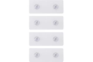 GERUIKE Adhesivo sin Taladro Accesorios Baño de Montaje en Pared para Estanteria Ducha Esquina Adhesiva Transparentes de Nanomaterial como Cinta Adhesivas de Recambio 4 Piezas