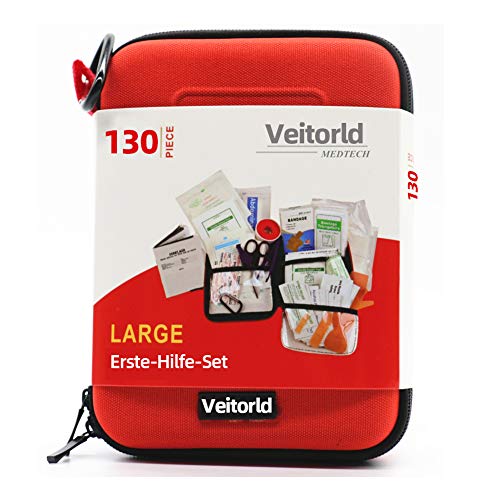 Veitorld Erste-Hilfe-Set Erdbeben-Überlebenskit für Notfälle zu Hause, im Auto, Camping, Reisen, im Boot, Erste-Hilfe-Set für Schule, Büro, Fahrzeuge, Camping und Sport