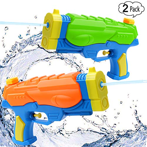 Pistolas de agua para niños Adultos, pistola de chorro de agua Squirt Gun Soaker Guns, juguetes de verano caliente para piscina de playa Squish de césped Games-2 Pack