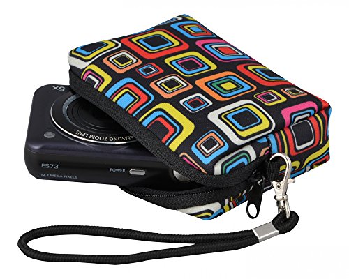 MySleeveDesign Etui Cam  ra digital Sac portable Housse - pour Canon Fuji Sony Panasonic Samsung Nikon Pentax Lumix Olympus   tous les autres appareils photo num  riques compacts - Square Brown