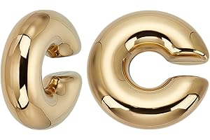 WADORN Chunky Ear Cuff Earrings, Ear Cuff Secure Non Pierced Ear Cartilage Clip Sparkling