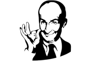 AMBIANCE STICKER Ambiance-Live Sticker Mural Louis de Funes 3-50 X 45 cm, Noir