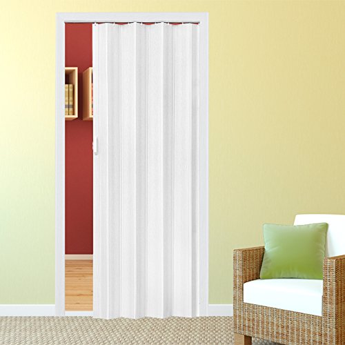TecTake Falttür 80x203cm Falttüren Schiebetür Falt Tür Faltwand Nischentür Falttüre | Weiß - 4