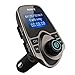 Produktbild FM Transmitter, Nulaxy Wireless Bluetooth FM Transmitter Car Kit Radio Receiver w 1,44 Inch Display 2.1 ein USB KFZ Ladegerät MP3 Player lesen Micro SD Karte und USB Flash Drive-braun