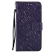 Produktbild Google Pixel XL Hülle, Chreey [Prägung Indische Sonne] Lederhülle Sonnen Blume Brieftasche Wallet Tasche Magnet Flip Case Handyhülle Etui mit Kartenfach Ständer [Lila]