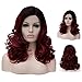 Produktbild Damen Mittel Lange Locken Haar Cosplay Perücken,Wein Rot