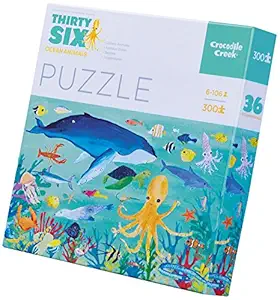 Ocean Puzzle - 300 Piece Floor Puzzle - Comes With Educational Guide For 36 Featured Animals (20"x27")