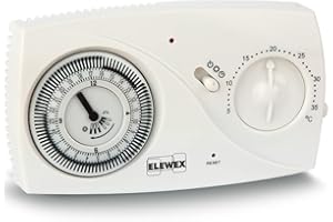 VEMER VE618500 CM100 - Cronotermostato da Parete a Cavalieri per Caldaia, Programmazione Giornaliera, Alimentazione a Batterie, Bianco