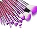 Glow 12 Makeup Brushes Set in Purple Crocodile Leather Design Case