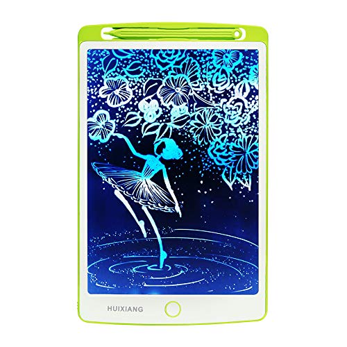 HUIXIANG Tavoletta Grafica LCD 10 Pollici Writing Tablet Lavagna Elettronica Cancellabile Digitale Scrittura Colori eWriter Disegno Pad Lavagnetta Regali Natale Bambini 3+, 6 a 12 Anni Ragazzi (Verde)