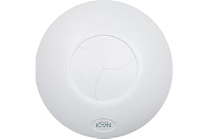 Airflow iCON 15 Bathroom Extractor Fan 19 l/s - 100mm/4 - Iris Open/Close Backdraught Shutter Tech - Energy Saving 9.4W - Optional Humidity, PIR & Timer Modules Sold Separately | 3-Years Warranty
