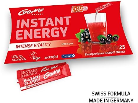 GoMo Energy® Instant Energy Anti-Fatigue Stamina Drink │ Concentrated Vitamin B12, Plant Extracts and Caffeine for Improved Awareness and Concentration │ Energy Drink in 4 Varieties