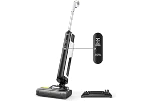 VOZASCLY W12SE Aspirapolvere Lavapavimenti Senza Fili, Lavasciuga Lava e Aspira Pavimenti, Autopulente, Autonomia, Autonomia 45 min, Anti-intreccio capelli, Disinfezione Elettrolitica, 1.15L Doppio Serbatoio