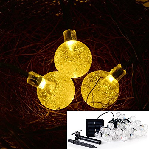 GRDE® Lichterkette Solar led Globe Garten Lichterkette Dekorative Beleuchtung Außenlichterkette Weihnachtsbeleuchtung Atmosphäre Lampen 2 Modi (Standby/Blinken)für Innner Außen, Gärten, Bäume, Traufe, Zaun, Geländer, Balkon, Weihnachten Hochzeit Geburtstag - 7