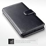 Xperia XZ Premium Case, Terrapin [ECHT LEDER] Brieftasche Case Hülle mit Standfunktion Kartenfächer und Bargeld für Sony Xperia XZ Premium Hülle Schwarz - 