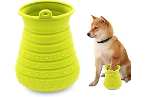Idepet Pulisci Zampe Cane,Spazzola per Animali Domestici Portatile con Asciugamano Dog Cleaner per Zampe per Cani Gatti Massaggio Toelettatura Artigli Sporchi Verde
