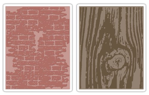 Sizzix 18723802 - Embossing Folders TH Bricked und Woodgrain