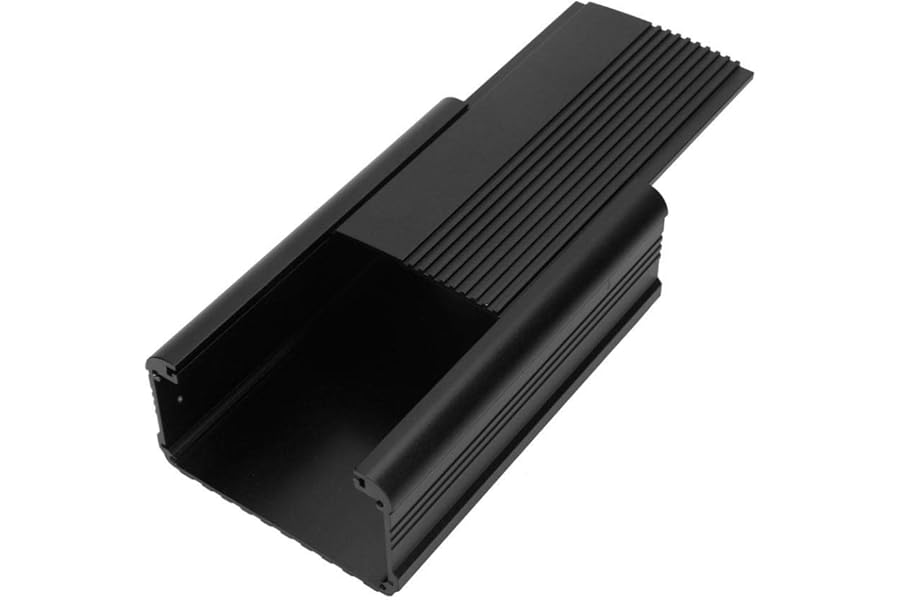Matte Black Wear Resistant DIY Electronic Project Aluminum Casing Cooling Box, Controller Aluminum Box, for Electronic Products Anti-thunder Aluminum Shell