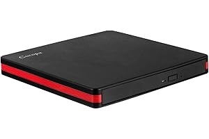 Cocopa Lecteur DVD Externe, USB 3.0 Graveur Enregistreur Portable CD Rom +/-RW Mince Player Transmission Rapide Câble USB Intégrée Win7 10 Mac Os Apple iMac Macbook Laptop PC