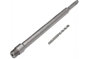 TOPOLENASHOP Asta Prolunga 20 cm per Fresa a Tazza SDS Plus – Barra in Widia con Attacco a Vite M22 – Compatibile con Carotatrici e Trapani – Per Forature Profonde su Muratura, Calcestruzzo e Mattoni